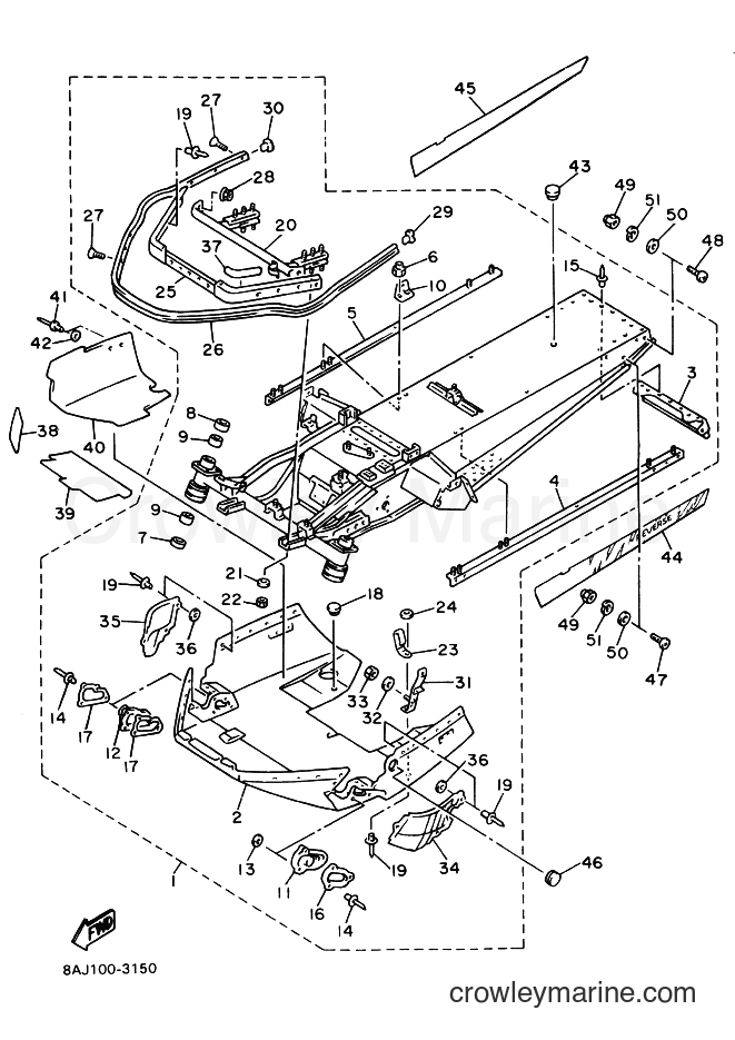 1994 Snowmobile ET410TR - ET410TR (8BY1) [020] - FRAME