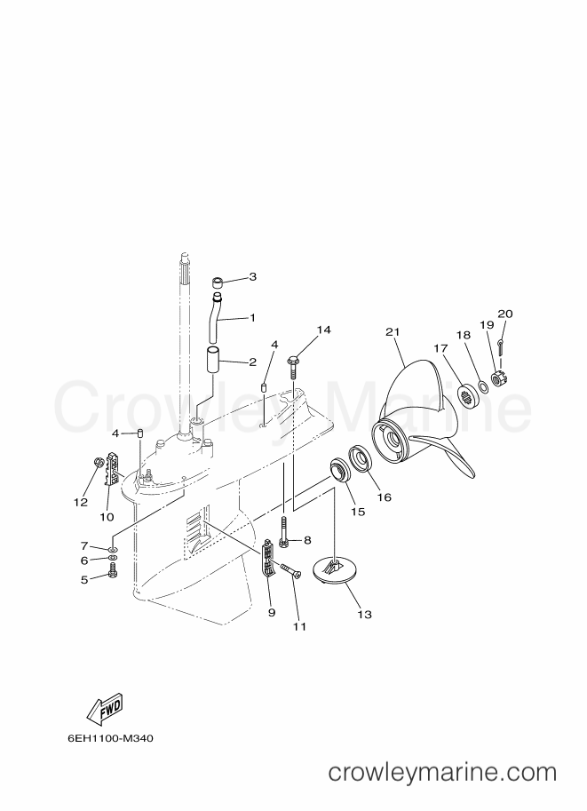 Yamaha Motors F165AETL (6FC3) [020] - LOWER CASING & DRIVE 2