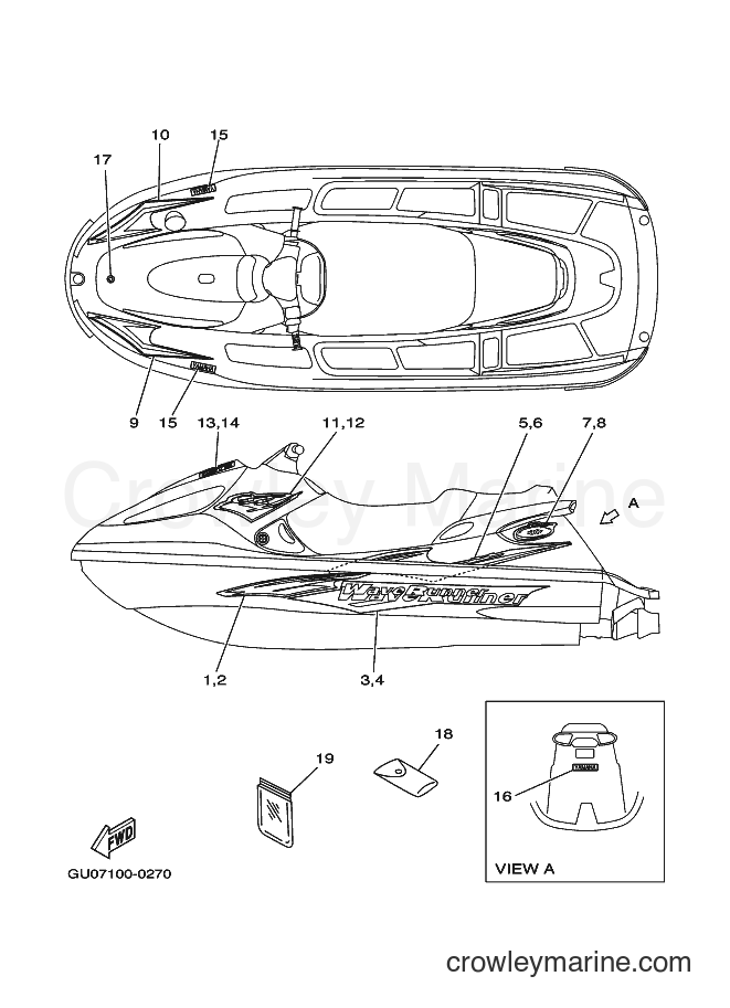 Yamaha Motors JET FOT GP800Y (66E7) [020] - GRAPHICS