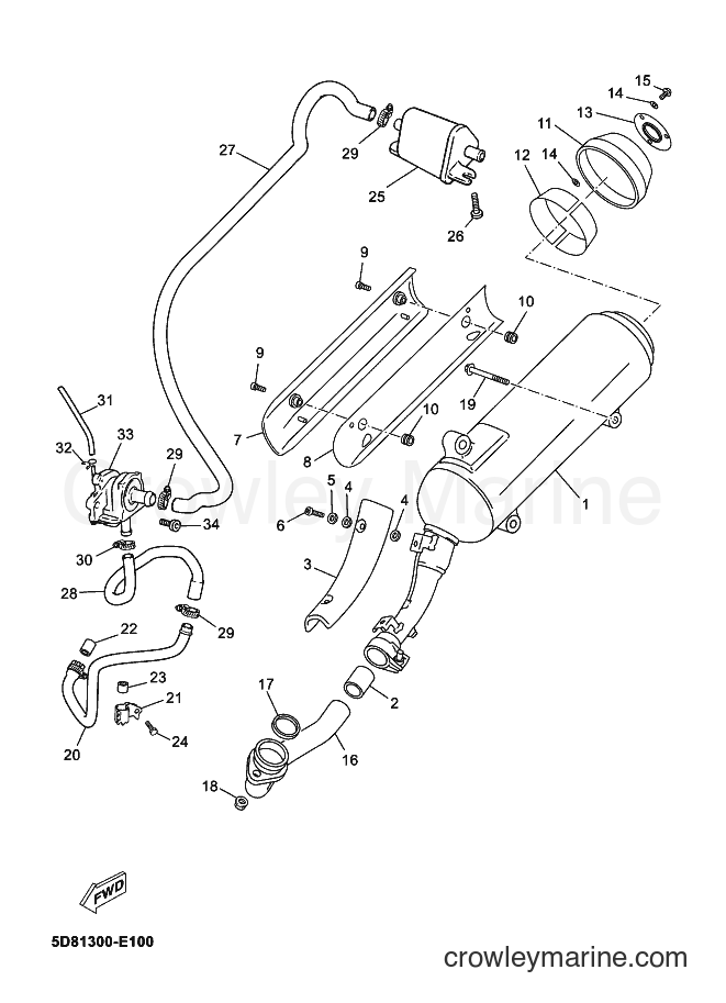 Yamaha Motors YP125E (5D85) [030] - EXHAUST