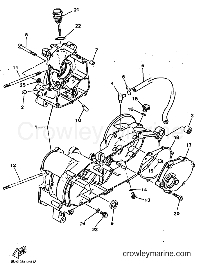 1999 Scooter YP125E - YP125E (5DS5) [010] - CRANKCASE