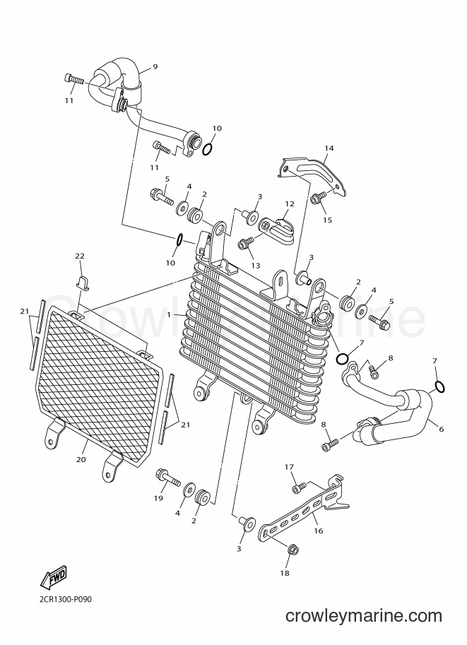 Yamaha Motors YZF-R1M (2KSF) [060] - OIL COOLER