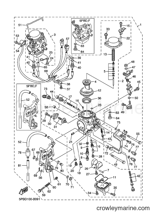 Yamaha Motors XVS1100 (5PBF) [010] - CARBURETOR