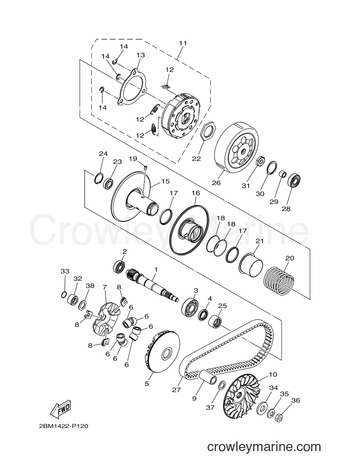 2015 Street Bike LTF125 - LTF125 (2BM2) [010] - CLUTCH