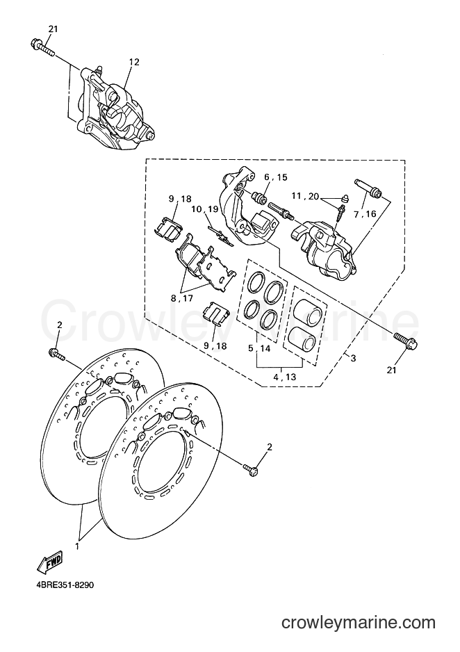 2000 Street Bike XJ600N - XJ600N (4KEB) [070] - FRONT BRAKE CALIPER
