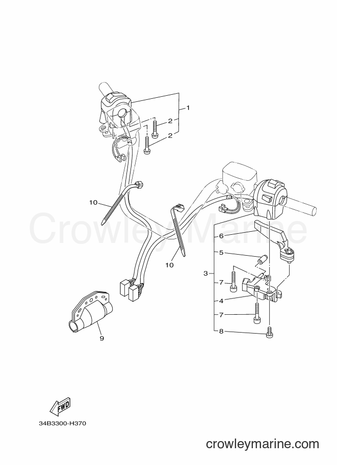 Yamaha Motors YP400A (34BB) [040] - HANDLE SWITCH & LEVER
