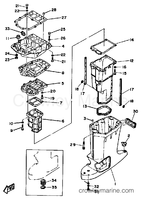 Yamaha Motors L150ETXJ - UPPER CASING
