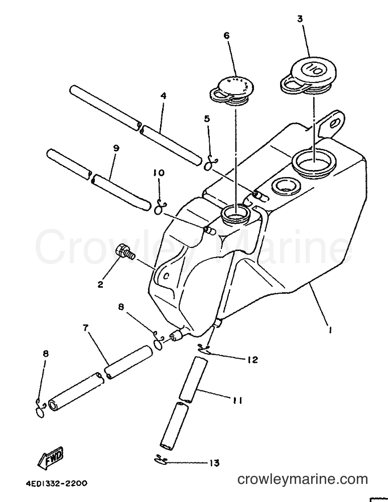 1992 Scooter DT80LC - DT80LC (4ED1) [999] - OIL TANK