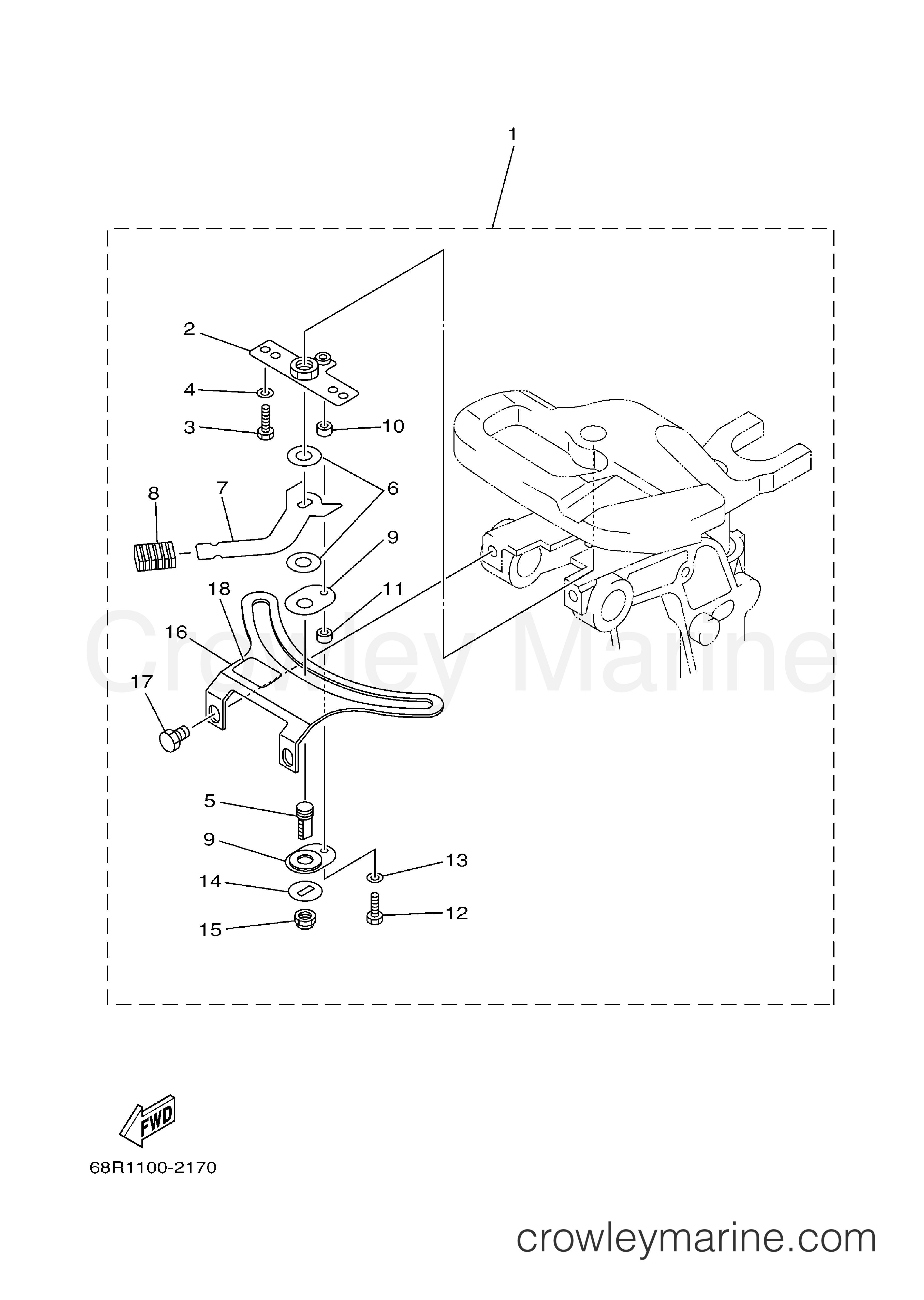 Yamaha Motors F8MSHD - STEERING FRICTION