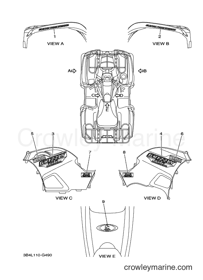 2008 ATV YFM700FWAD - YFM700FWAD (3B4S) [010] - GRAPHICS