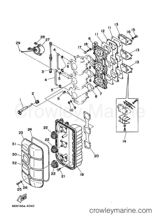 Yamaha Motors 75AEDL (692C) [040] - INTAKE
