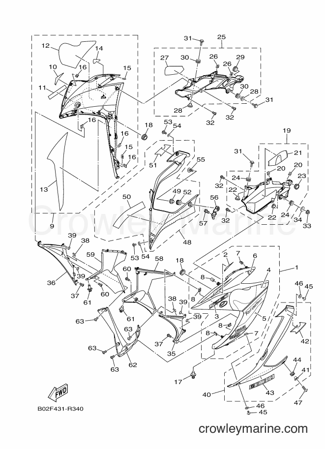 Yamaha Motors YZF-R3A (B02F) [010] - COWLING 1