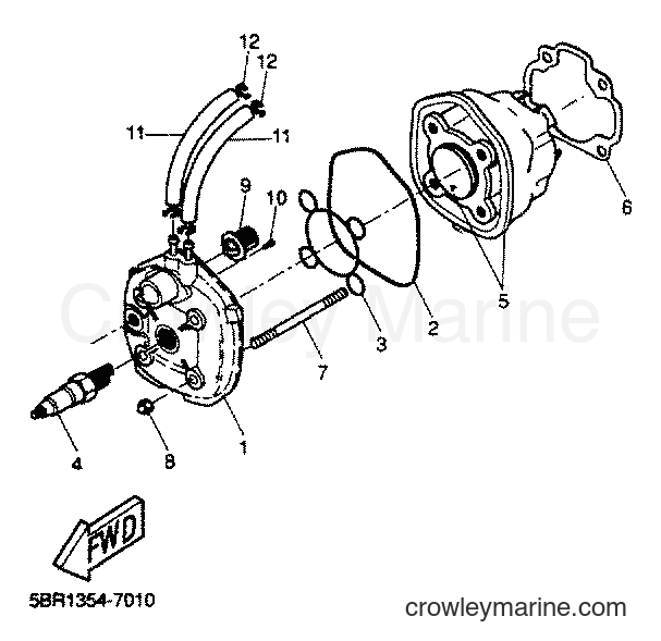 2001 Scooter YQ50 - YQ50 (5PU1) [020] - CYLINDER