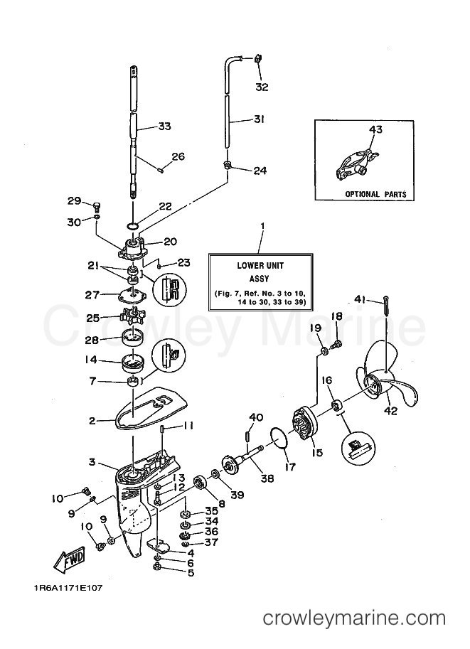 Yamaha Motors 2B (6A1) [030] - LOWER CASING & DRIVE 1