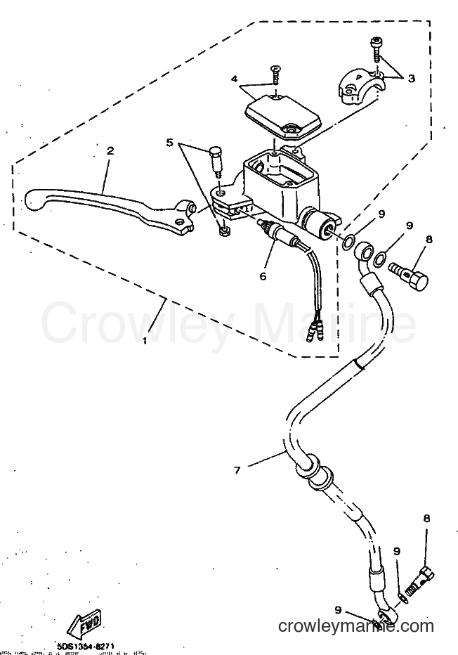 1999 Scooter YP125E - YP125E (5DS8) [010] - FRONT MASTER CYLINDER
