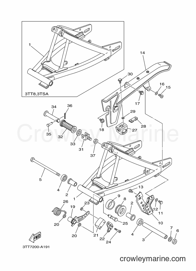 2009 Dirt Bike DT125 - DT125 (3TTG) [010] - REAR ARM