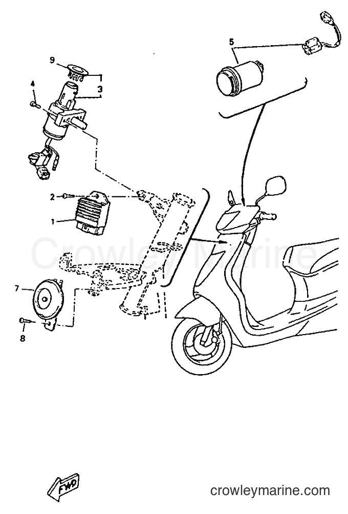 1995 Scooter YM50 - YM50 (4RC1) [999] - ELECTRICAL 1