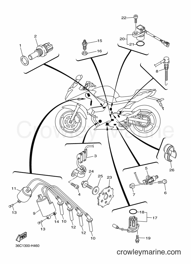 2009 Street Bike XJ6S - XJ6S (36C1) [040] - ELECTRICAL 1