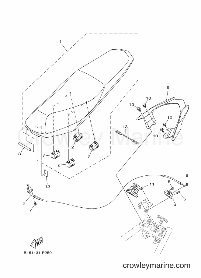 Yamaha Motors T150 (B152) [010] - SEAT
