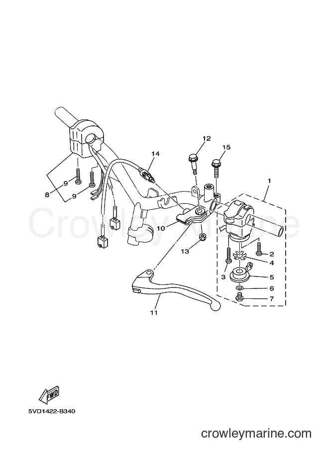 2003 Scooter AT115 - AT115 (5VD1) [010] - HANDLE SWITCH & LEVER