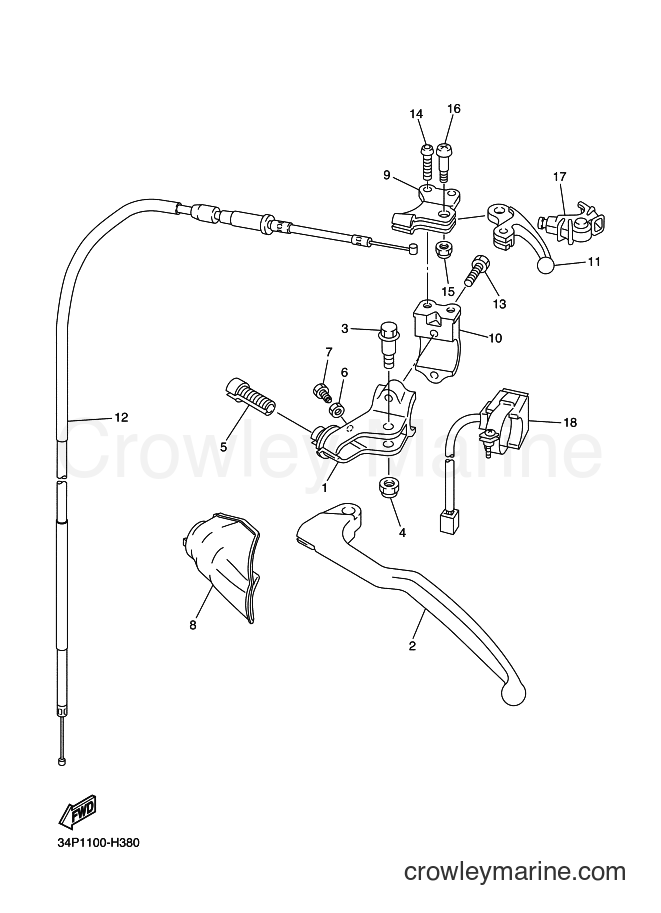 2011 Dirt Bike YZ250F - YZ250F (17DE) [010] - HANDLE SWITCH & LEVER