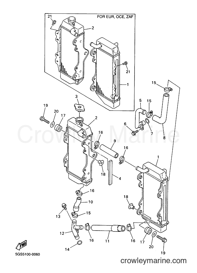 2000 Dirt Bike WR400F - WR400F (5GS6) [080] - RADIATOR & HOSE