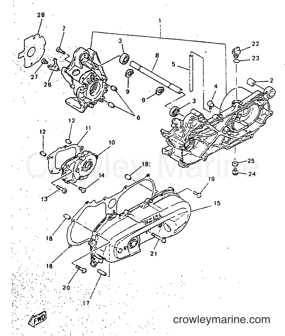 1998 Scooter YN50 - YN50 (5BV1) [010] - CRANKCASE