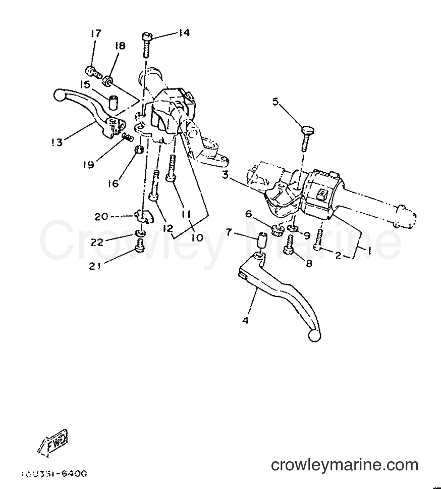 Yamaha Motors RD350LCF (1WU) [999] - HANDLE SWITCH & LEVER