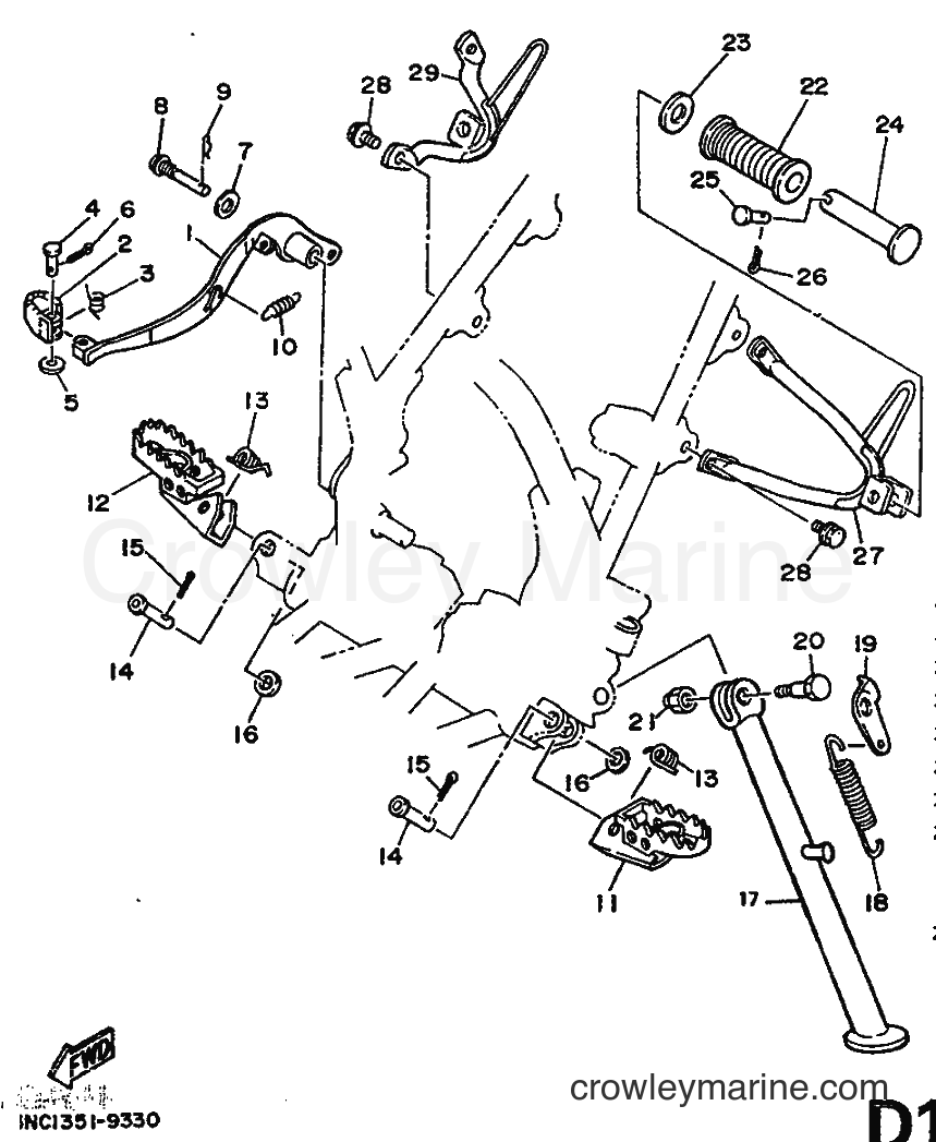 Yamaha Motors DT125R (3PY2) [999] - STAND & FOOTREST