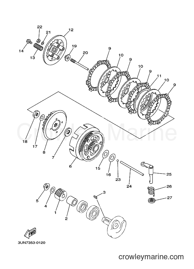 2000 Scooter DT50LC - DT50LC (3UN7) [010] - CLUTCH