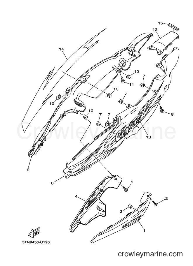 2005 Scooter T110 - T110 (4P41) [010] - SIDE COVER