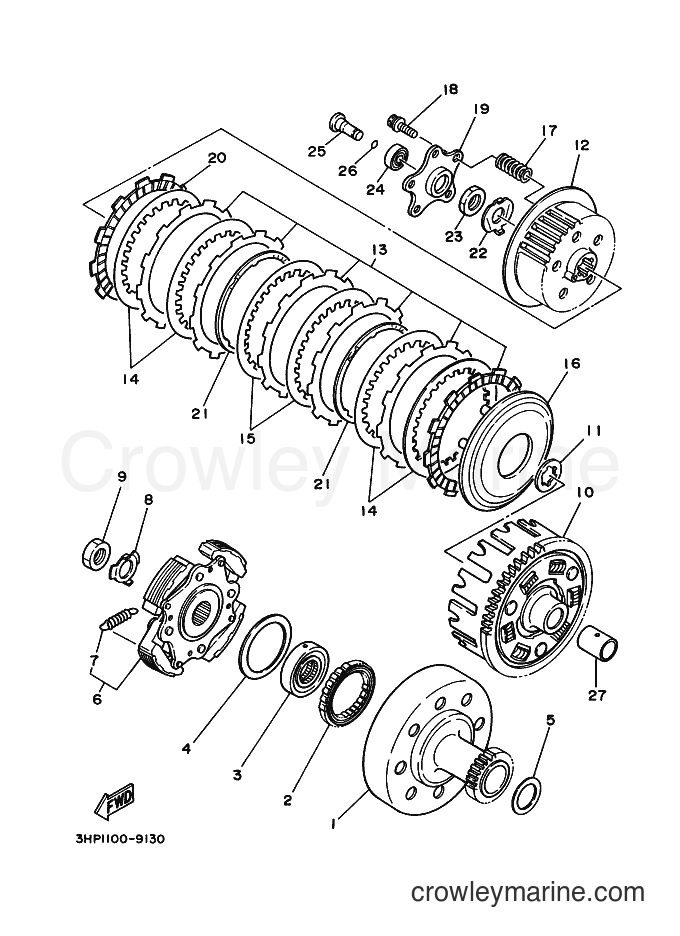1992 ATV YFM350ER - YFM350ER (3HP6) [010] - CLUTCH