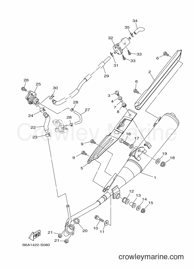 2017 Scooter T110LE - T110LE (B6A2) [010] - EXHAUST