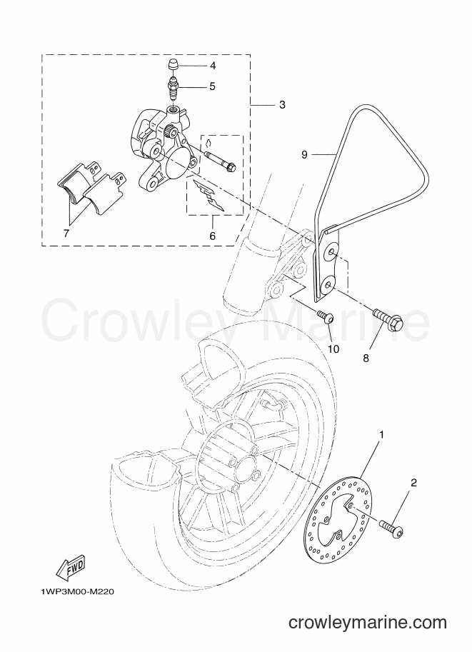 Yamaha Motors CW50LN (1WP3) [020] - STEERING HANDLE & CABLE