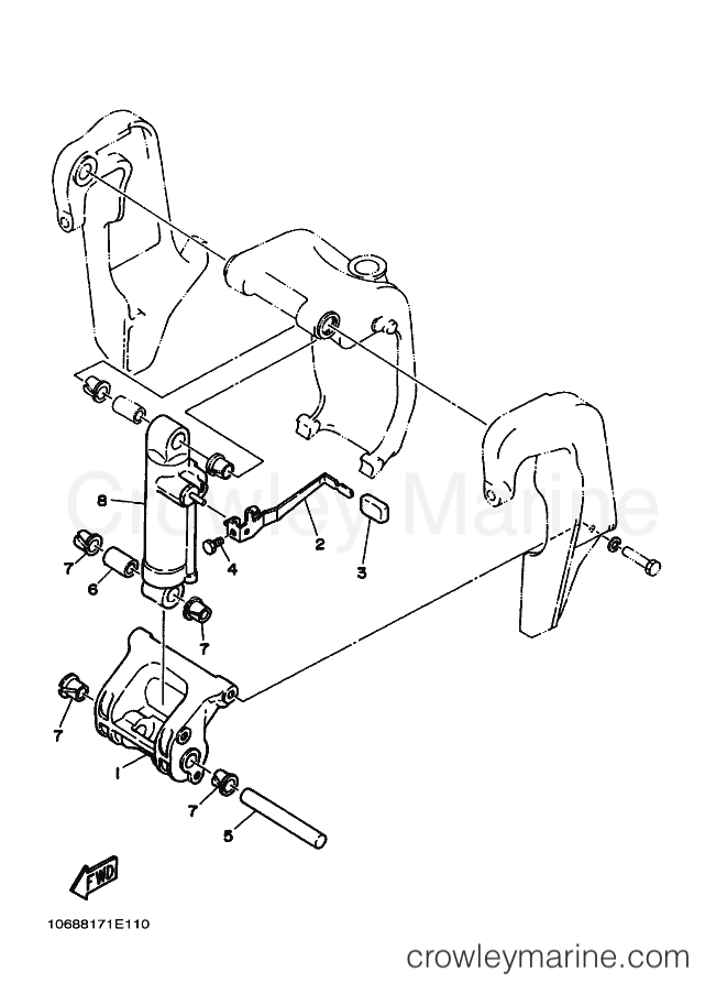 Yamaha Motors CV85ED (6880) [010] - BRACKET 2
