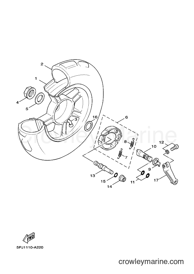 2003 Scooter YW50 - YW50 (5PN2) [010] - REAR WHEEL