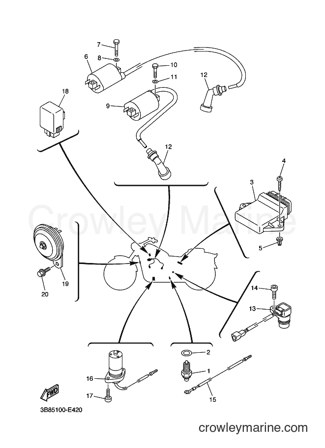 Yamaha Motors XVS1100 (3B8B) [010] - ELECTRICAL 1