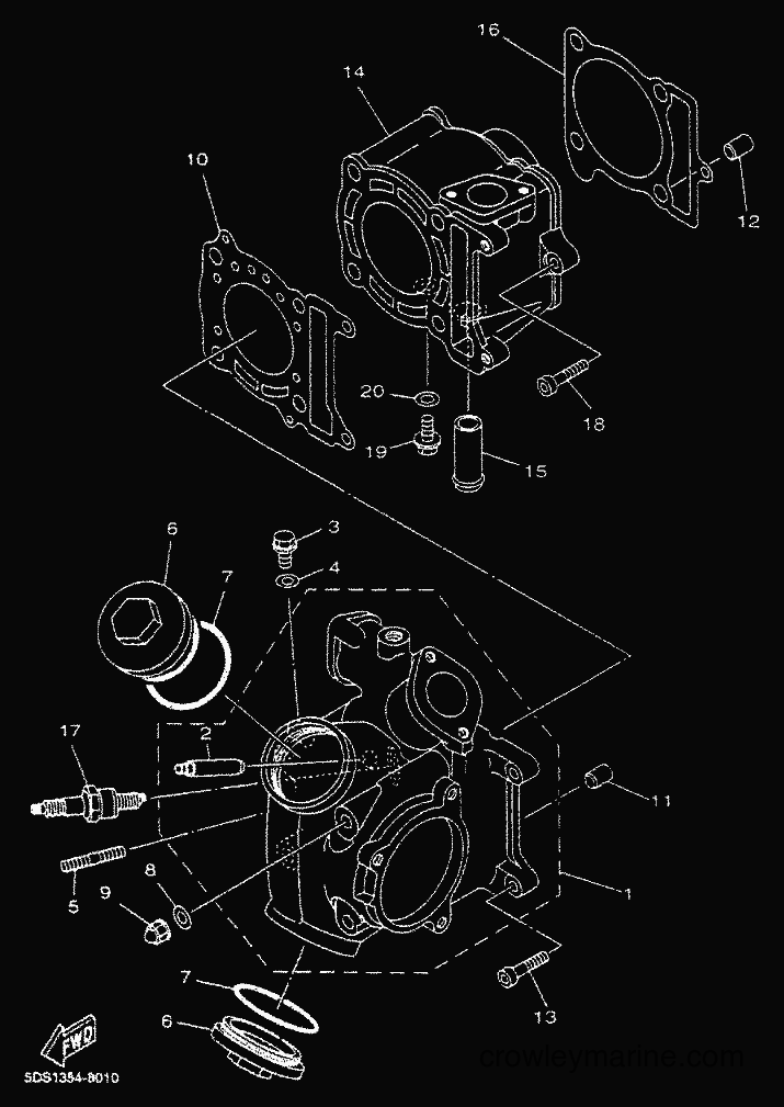 2000 Scooter YP125E - YP125E (5DSC) [010] - CYLINDER