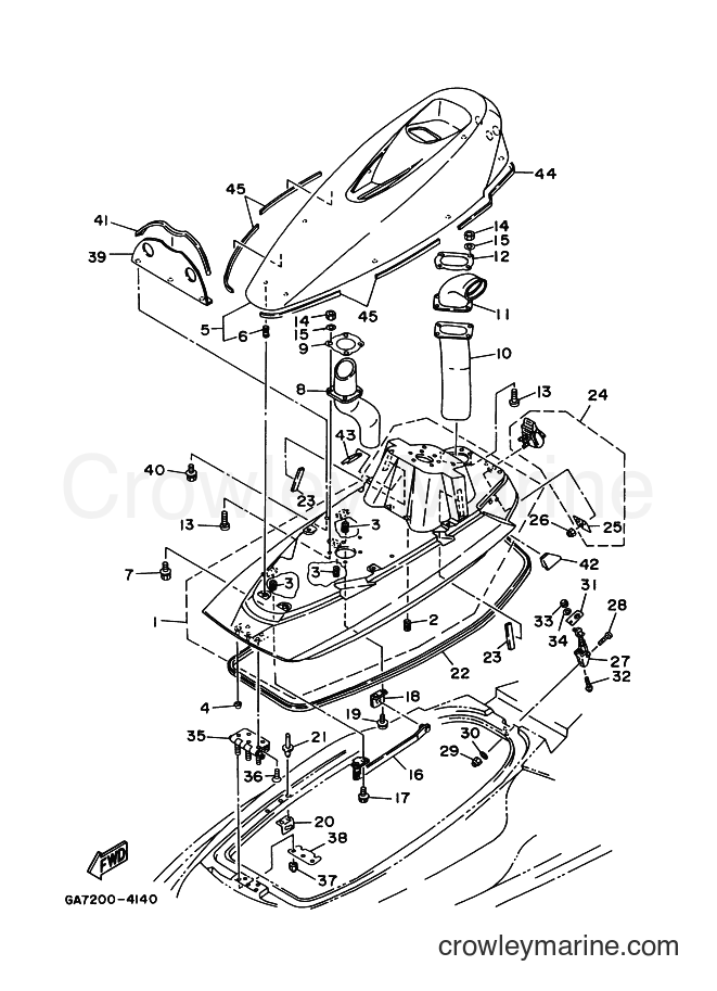 Yamaha Motors WB700 (GA7D) [99A] - ENGINE HATCH