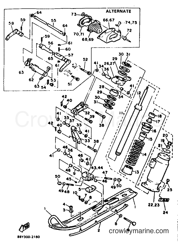 1992 Snowmobile PZ480ST - PZ480ST (88Y2) [010] - SKI