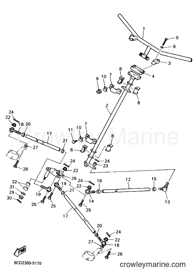 Yamaha Motors VX600ST (8CE2) [010] - STEERING