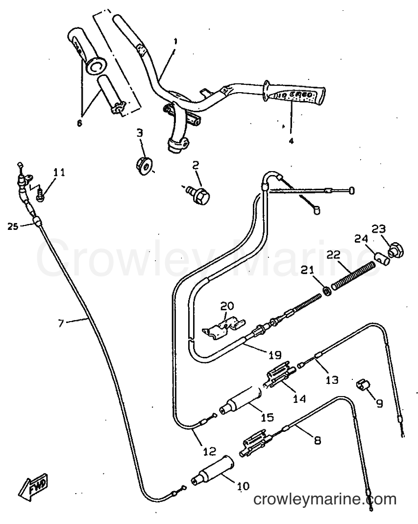 1998 Scooter CW50RSP - CW50RSP (4WL6) [010] - STEERING CABLE FOR DISK BRAKE