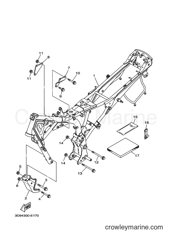 2006 Street Bike YBR125ED - YBR125ED (3D94) [060] - FRAME