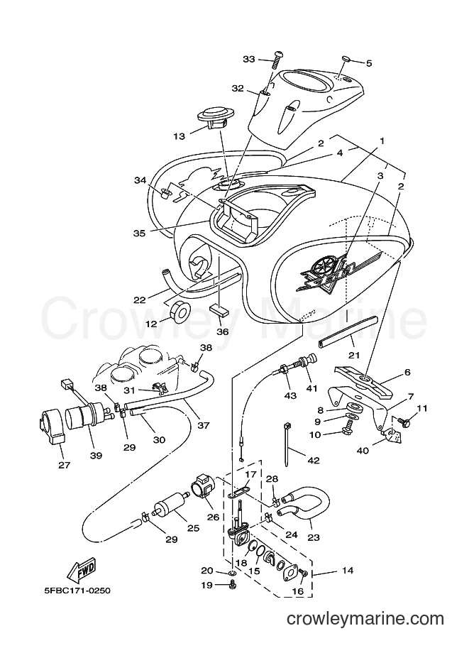2000 Cruiser XVS650 - XVS650 (5FBC) [010] - FUEL TANK