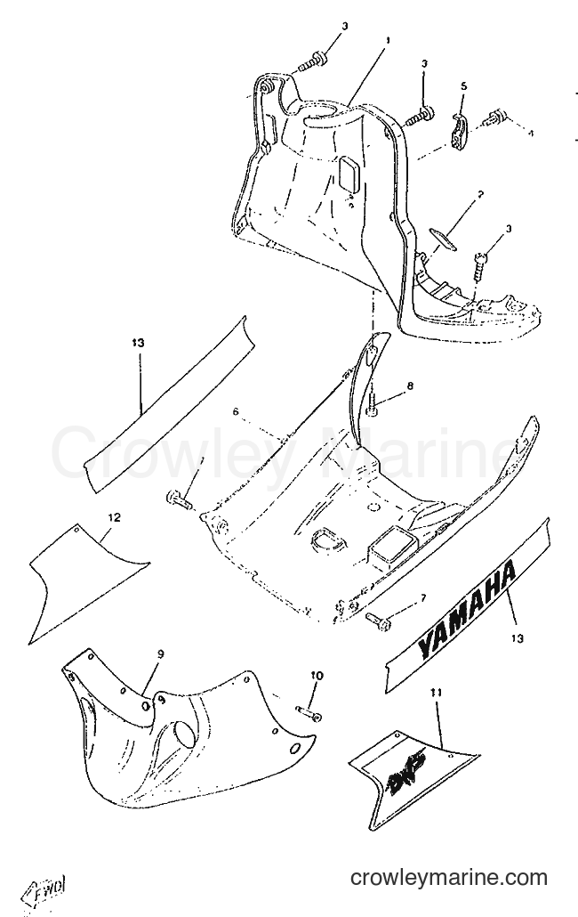 1996 Scooter CW50RSP - CW50RSP (4UR5) [999] - LEG SHIELD