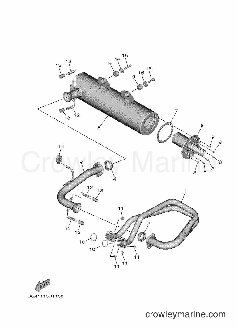 2018 ATV YXF850ES - YXF850ES (BG41) [010] - EXHAUST