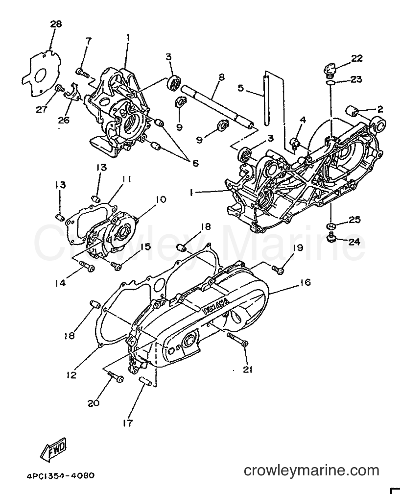 Yamaha Motors YA50R (4PC2) [010] - CRANKCASE