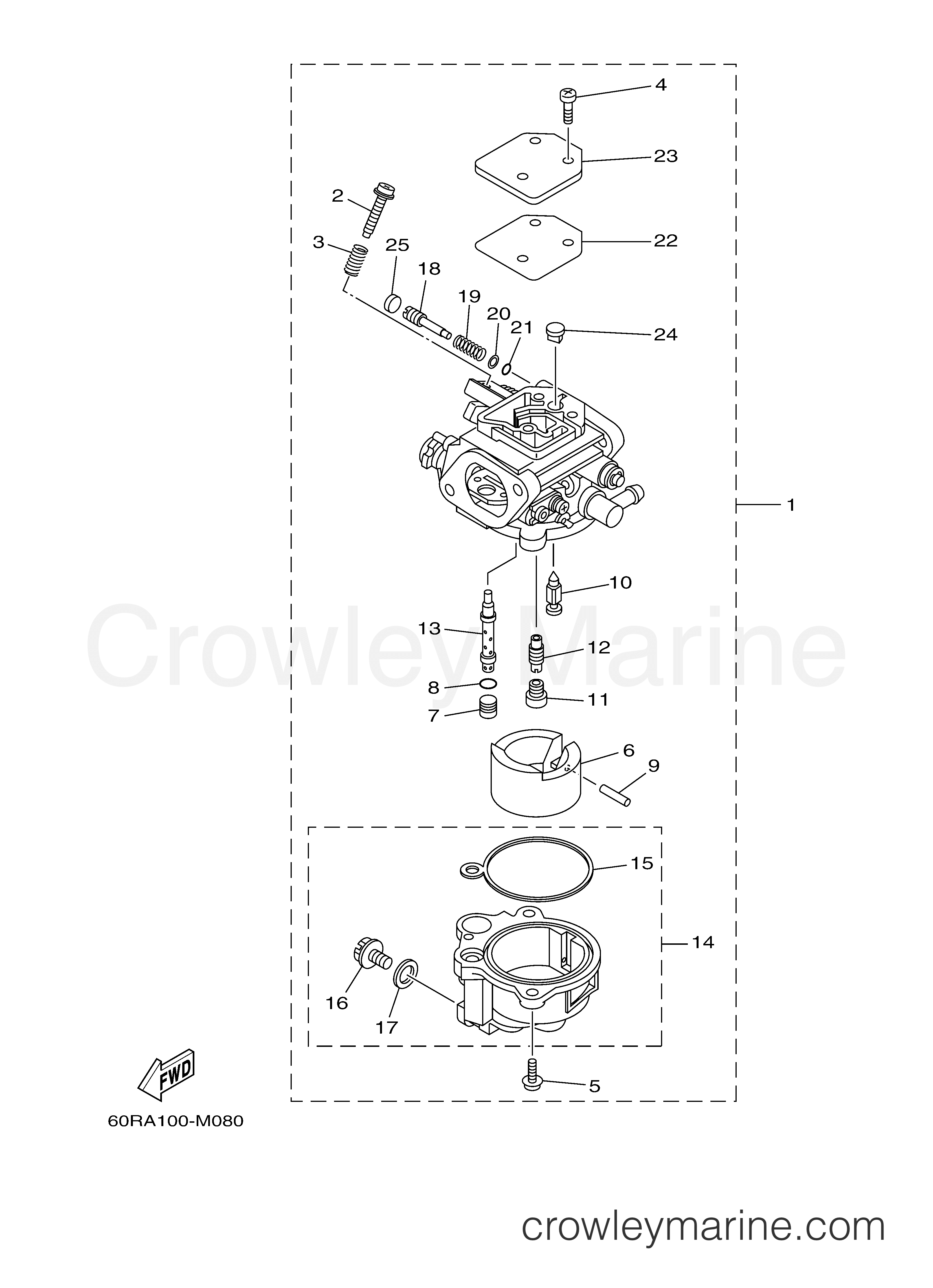 Yamaha Motors F8SMHA - CARBURETOR