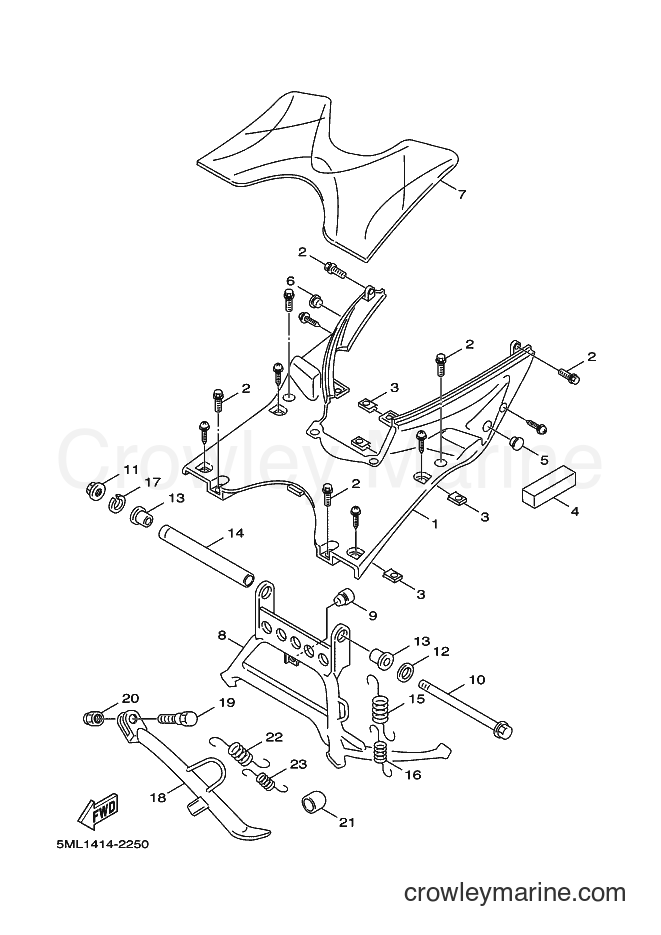 2005 Scooter XC125 - XC125 (5ML5) [010] - STAND & FOOTREST