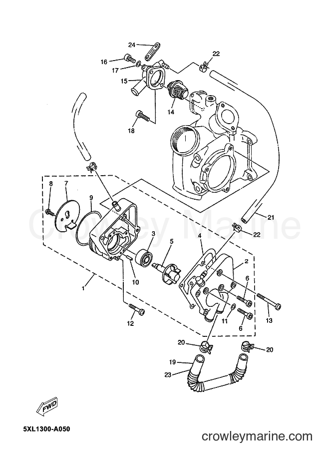 2008 Scooter YP125E - YP125E (5D84) [010] - WATER PUMP